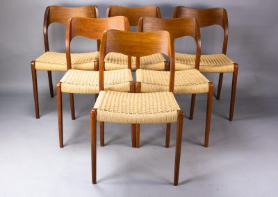 Model 71 dining chairs by Niels O. Møller 1950s