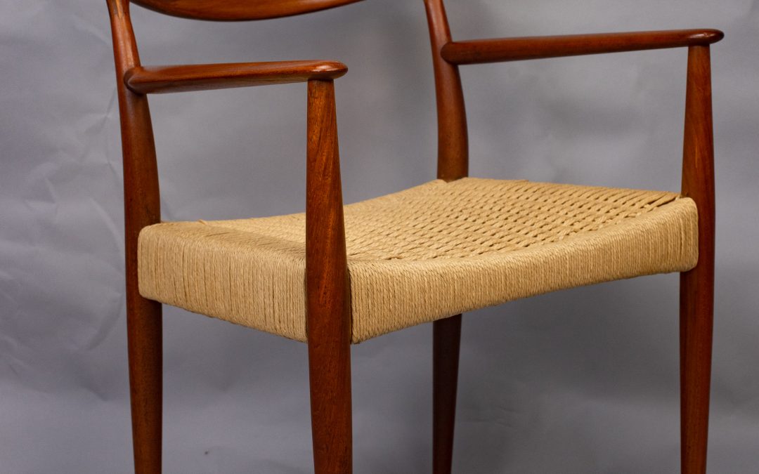 Mogens Kold teak & paper cord carver