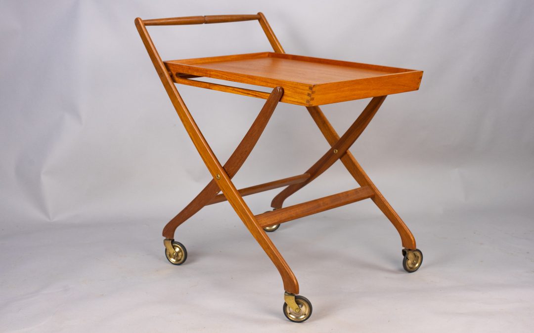 Vintage Danish teak tea trolley 1960s