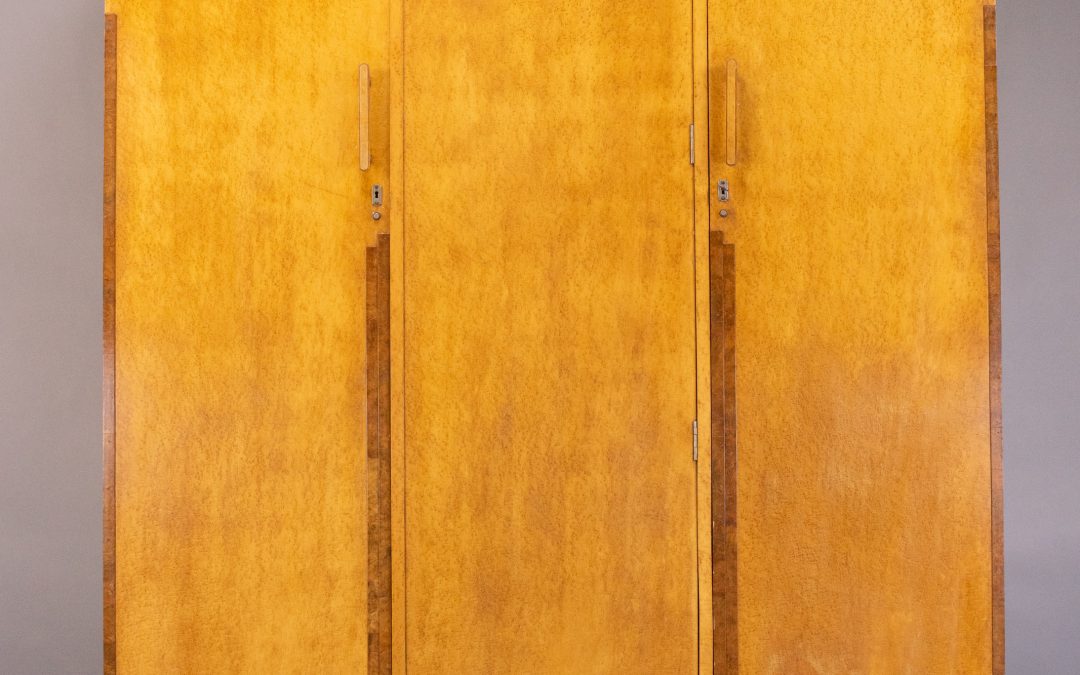 Art Deco maple wardrobe 1930s