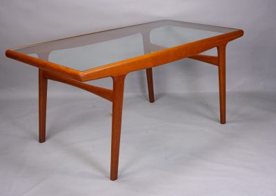 Teak & glass dining table Arne Hovmand Olsen