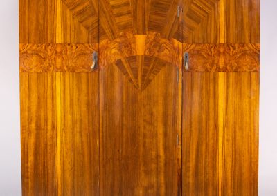 English walnut Art Deco wardrobe 1930s
