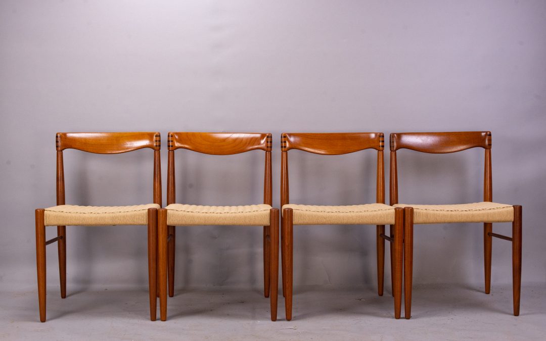 Danish teak dining chairs Bramin set of 4