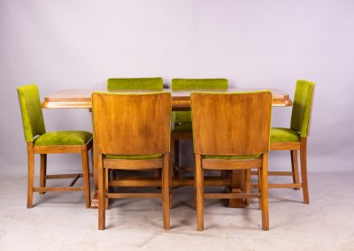 Art Deco Walnut Dining Set 1930s