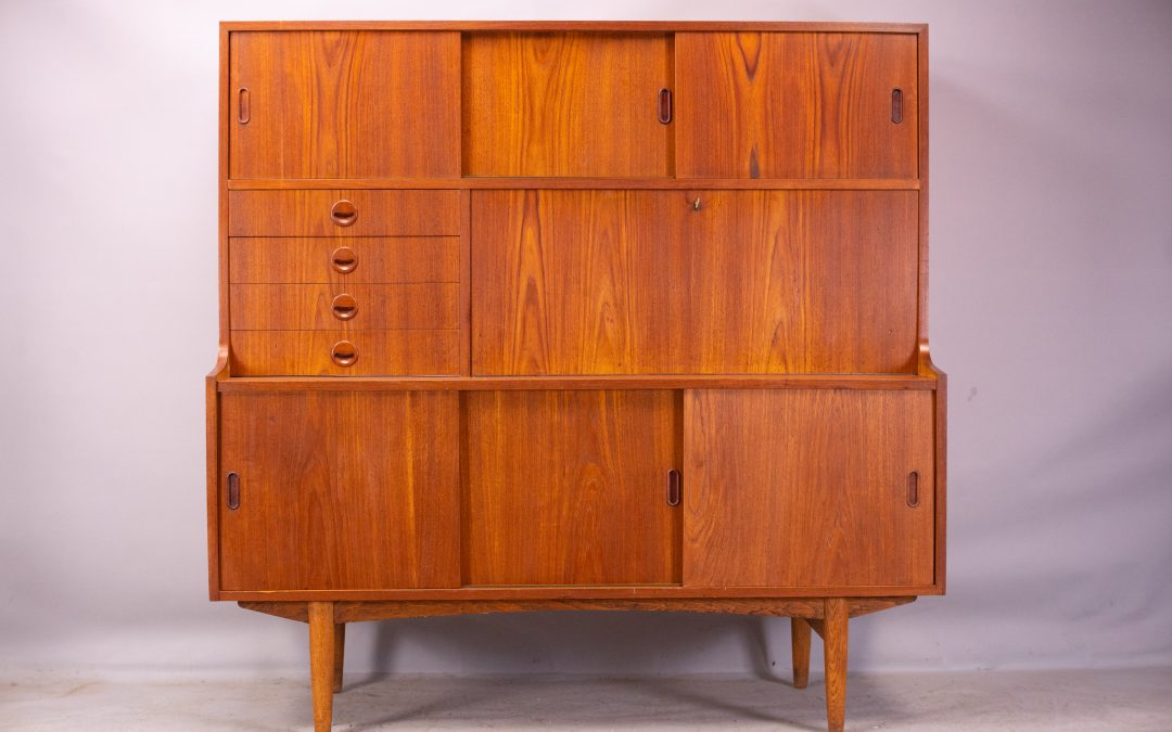 Swedish teak sideboard secretaire 1960s