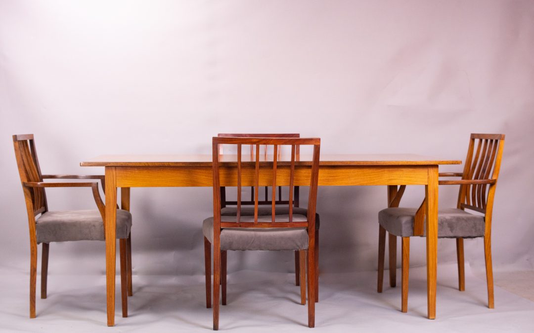 Archie Shine rosewood dining set