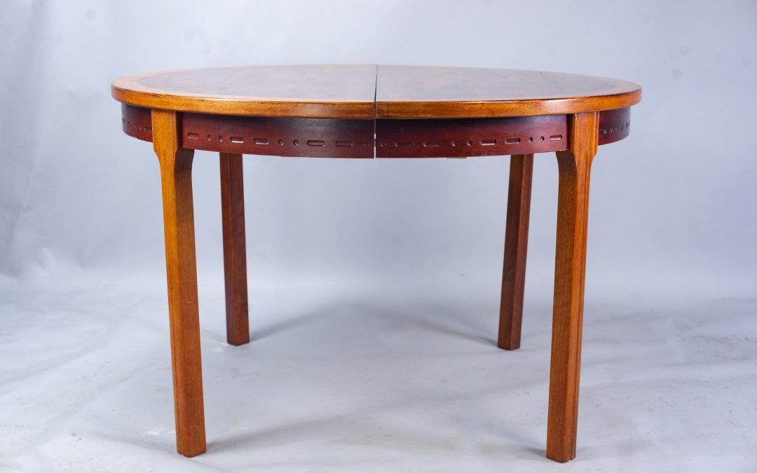 Swedish rosewood dining table Troeds 1970s