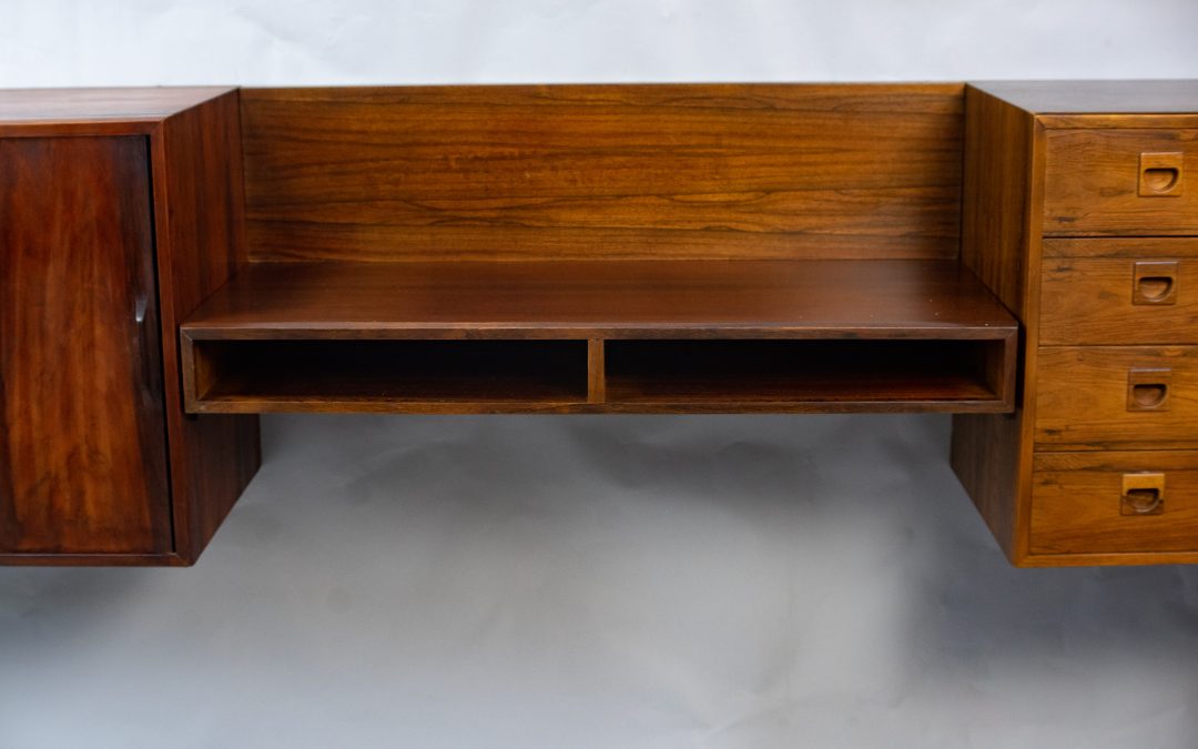 Rosewood ‘floating’ sideboard & wall units