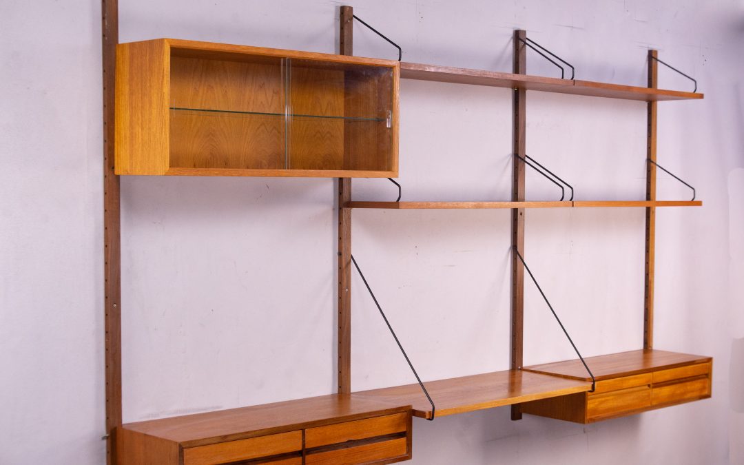 Danish Royal System modular teak wall units