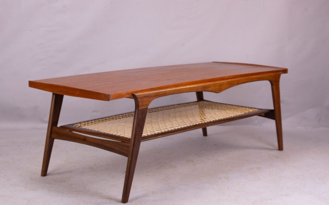 Reversible teak coffee table 1950s