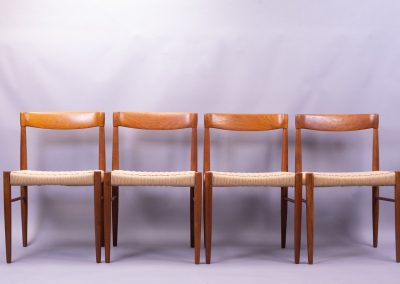 Bramin teak & cord dining chairs 1960s