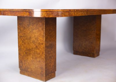 English Art Deco burr maple table 1930s