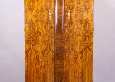 Art Deco walnut wardrobe Shrager 1940s