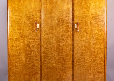 Art Deco quilted maple wardrobe 1930s