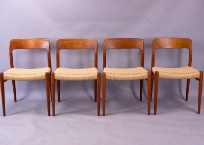 Niels Møller Model 75 teak dining chairs