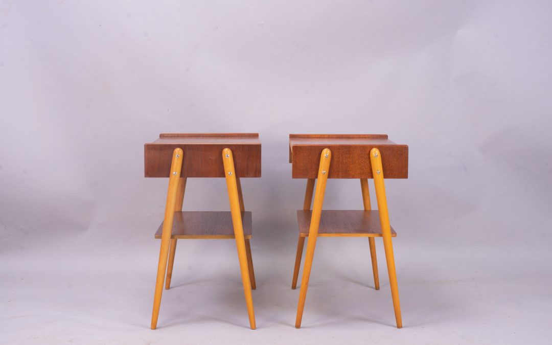 AB Carlström nightstands Sweden 1960s